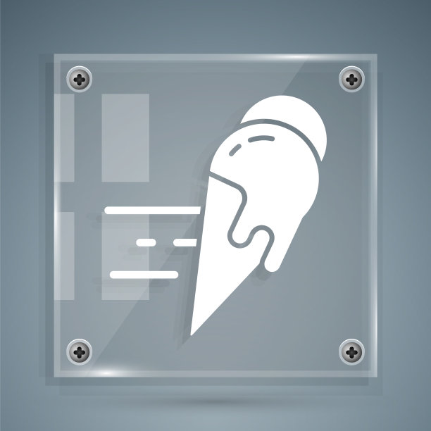 白点餐和华夫蛋筒冰淇淋图片下载