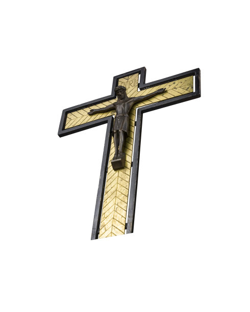耶稣基督受难。交叉孤立的白色背景图片下载