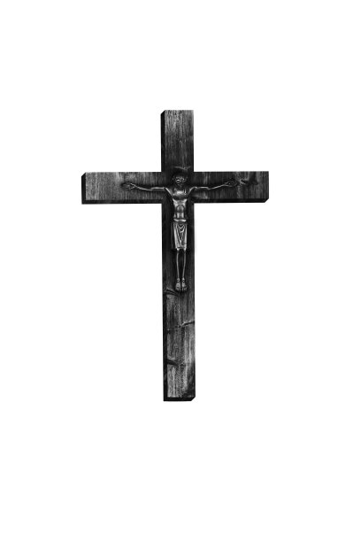 耶稣基督受难。交叉孤立的白色背景图片下载