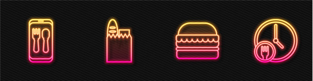 设置线上汉堡在线订购和送货图片下载