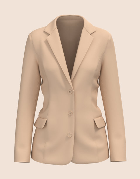 空白夹克模型。前视图。图片下载