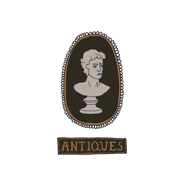 黑暗学术界概念古董半身像图片下载