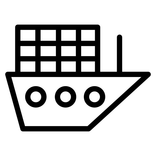 货船图标在线型运输图片下载