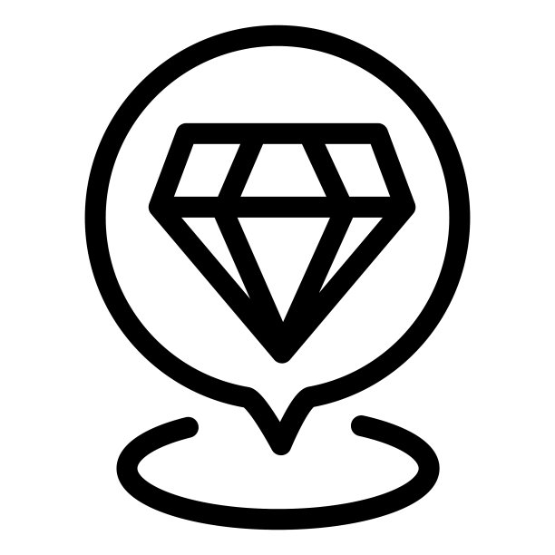 钻石在位置标记或图钉珠宝图片下载