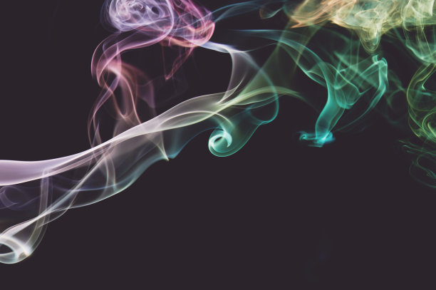 干净光滑的彩烟波图片下载