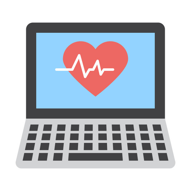 医疗诊断的监视器图标心脏病图片下载