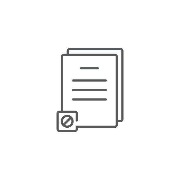 文件图标用不允许的标志颜色线图片下载