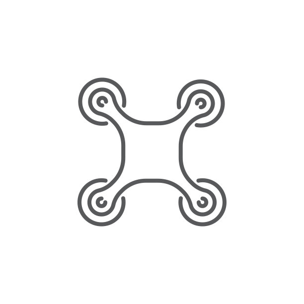 无人机颜色线条轮廓标志线性风格图片下载