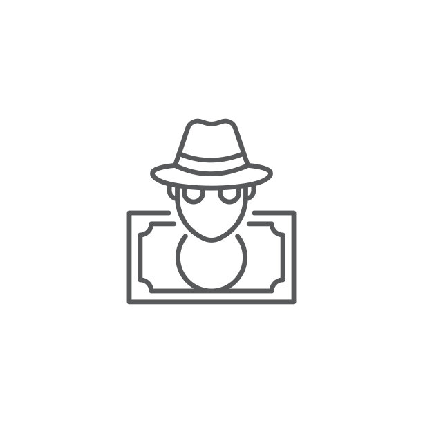 欺诈色彩线条轮廓标志线性风格图片下载