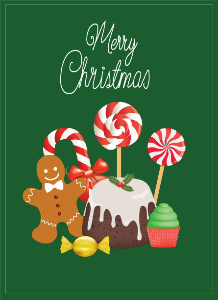圣诞糖果卡图片下载