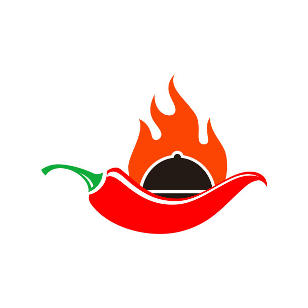 红辣椒标志标志辛辣食物扁平图片下载