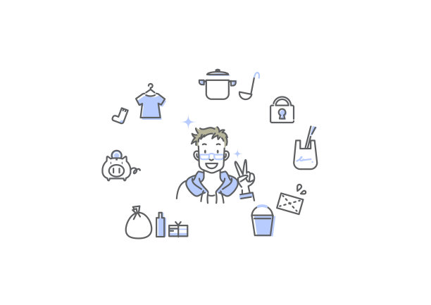 房子工作和生活独立，线条艺术，双色图片下载