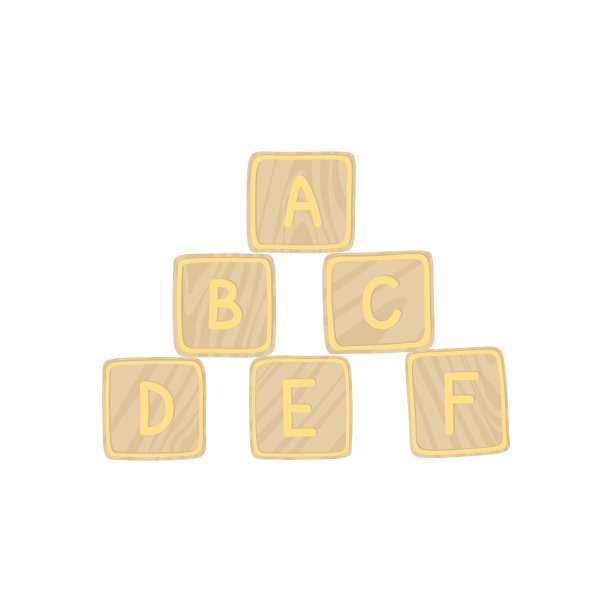 木制建筑ABC块。婴儿玩具。玩字母立方体。图片下载