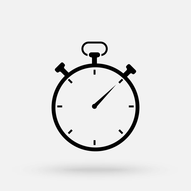 秒表图标,标志。天文钟,定时器的迹象。秒表图标孤立在白色背景上。矢量插图。图片下载