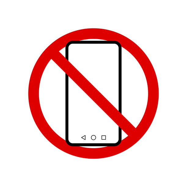 没有电话。禁止标志。禁止标志。矢量图图片下载