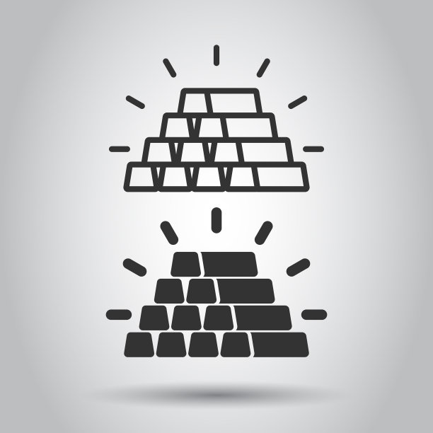 金栈图标在银砖平式上图片下载