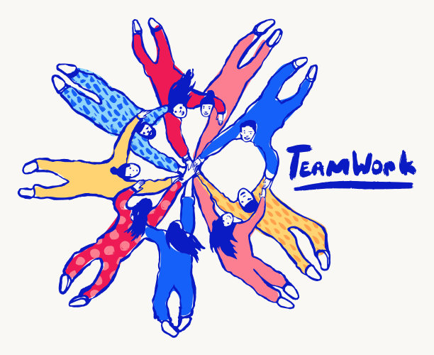 人们把团结合作作为一个矢量图片下载