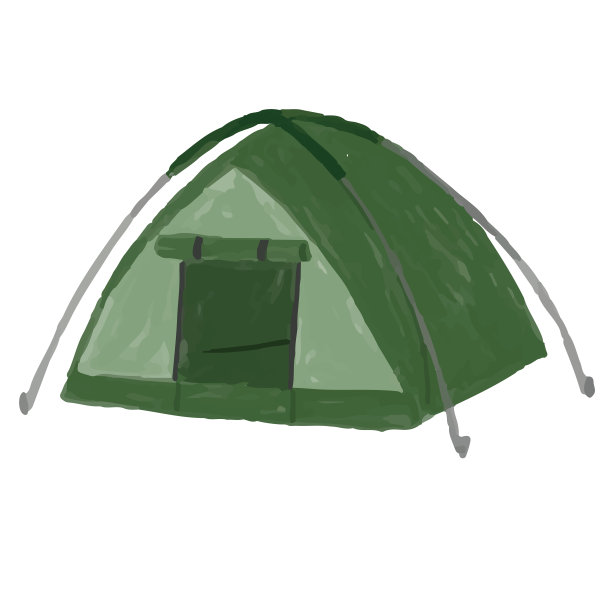 户外露营物品帐篷插图图片下载
