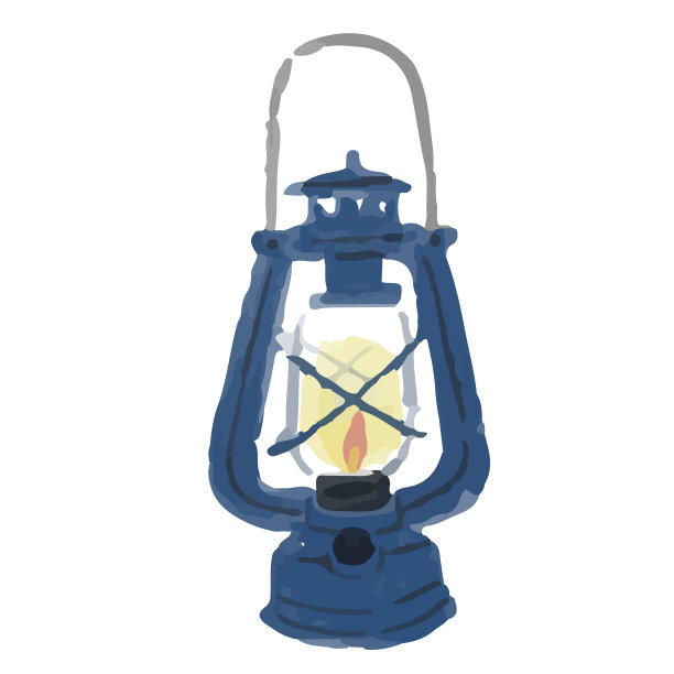 户外露营项目灯光插图图片下载