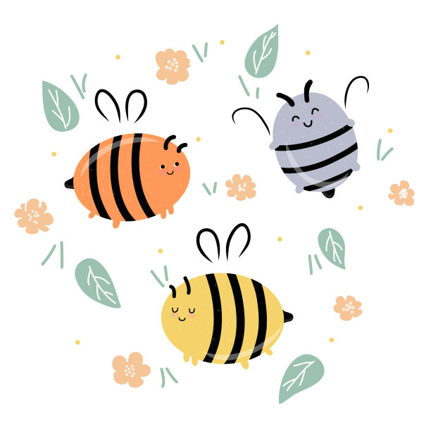 蜜蜂卡通套装图片下载
