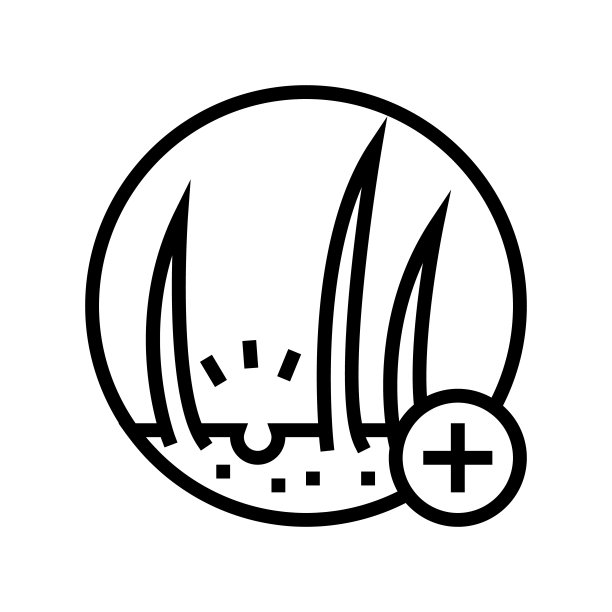 脱发诊所线图标矢量插图图片下载