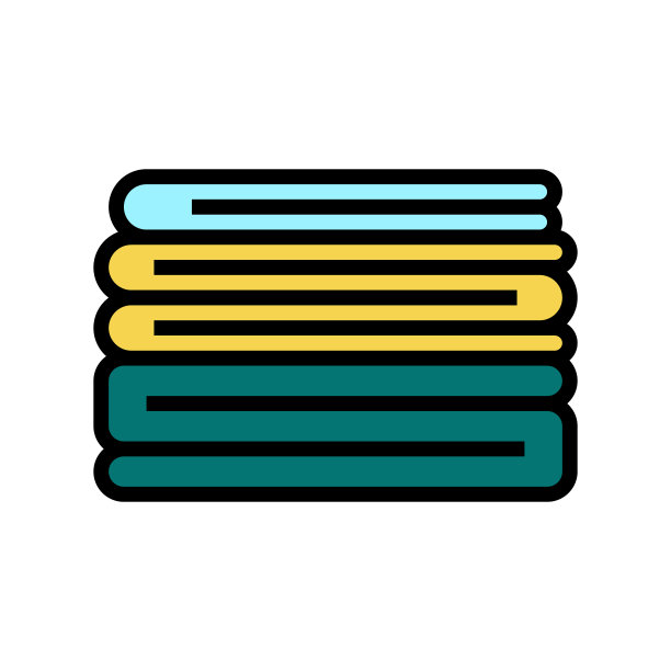 堆纺织品颜色图标矢量插图图片下载