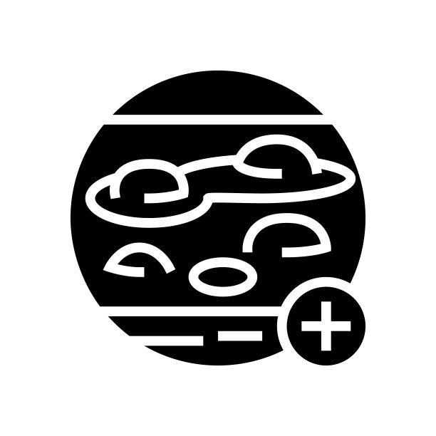 起泡病诊所字形图标矢量插图图片下载