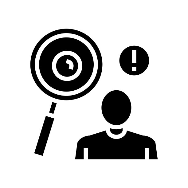 监视的鼹鼠字形图标矢量插图图片下载