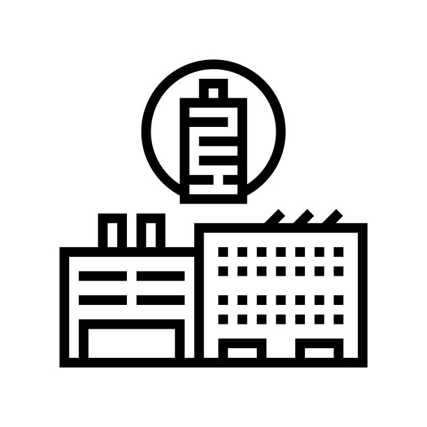 工厂生产纺织线图标矢量插图图片下载