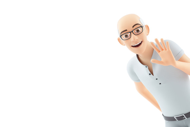 3d人像老年人说你好图片下载