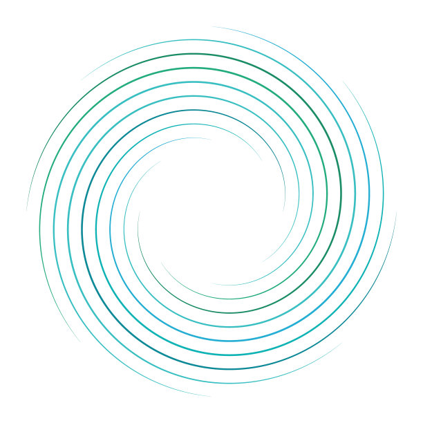 抽象色彩螺旋与线条。径向旋涡，旋转曲线，波浪线元素，标志或图标。图片下载