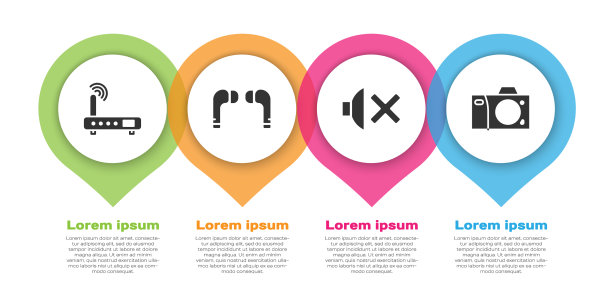 设置路由器和无线信号空气耳机图片下载