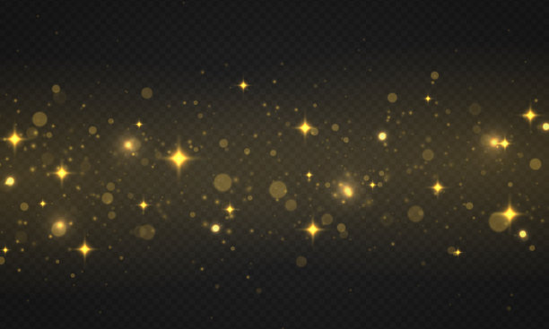 发光的散焦灯，灰尘颗粒图片下载