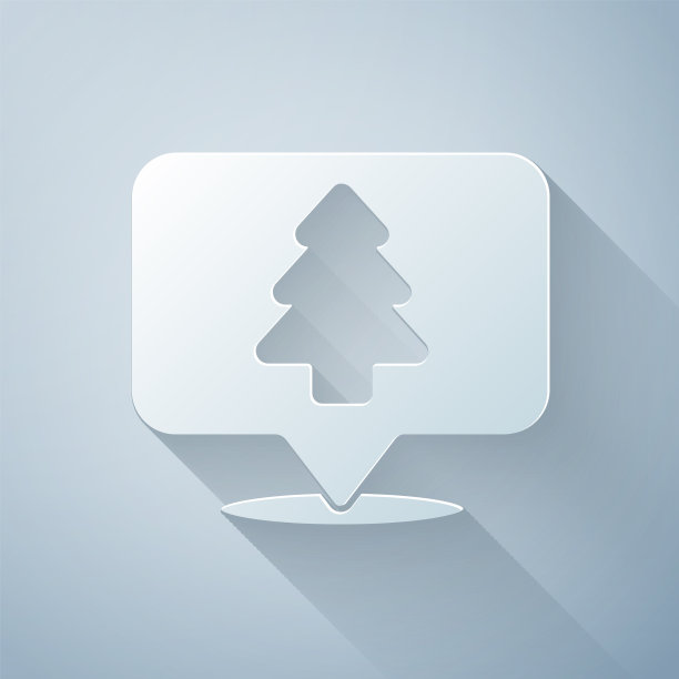 纸切割位置森林在地图上的图标图片下载