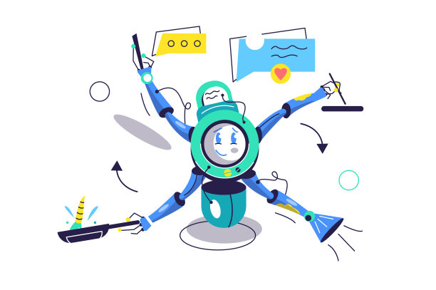 电动机器人助理在所有业务平图片下载