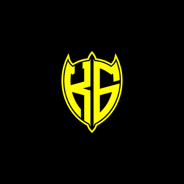 盾标志的首字母k g为黄色图片下载