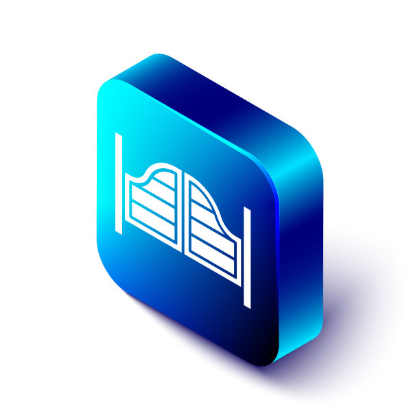 等距老西部摆动沙龙门图标图片下载