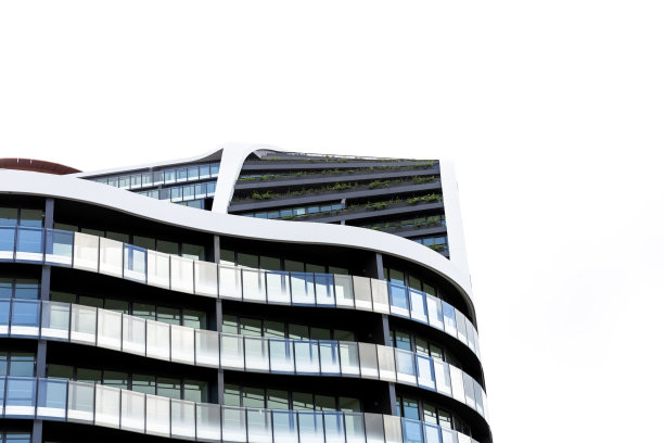 现代公寓楼，背景与复制空间图片下载