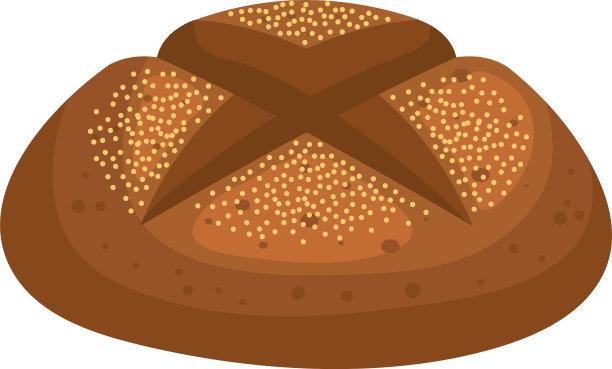 面包与谷物面包房孤立的风格图标图片下载