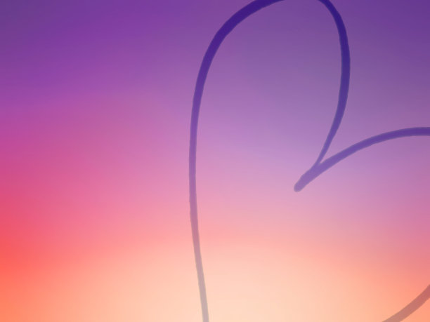 现代抽象背景，散焦与心脏形状/自绘制-彩虹色，纹理效果图片下载