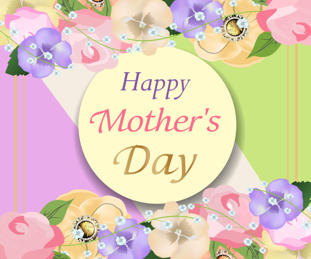 母亲节背景有美丽的鲜花和图片下载