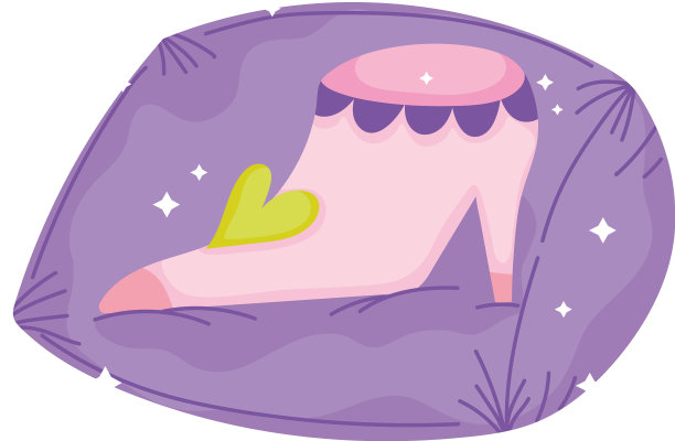 卡通公主鞋在靠垫图标图片下载