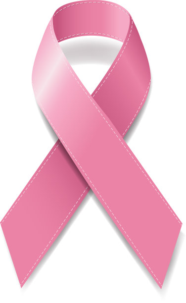 现实的粉色丝带象征乳腺癌图片下载