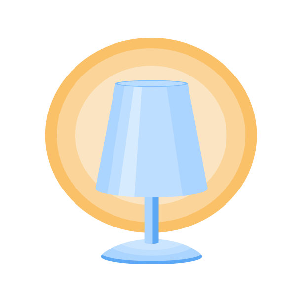 儿童房的夜灯在白色背景上图片下载