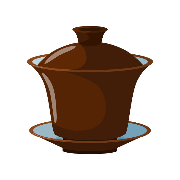 盖碗元素为中国茶道上的白色图片下载