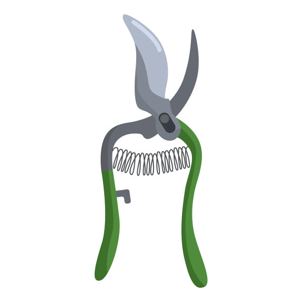 白色背景上带螺旋的绿色切割器图片下载