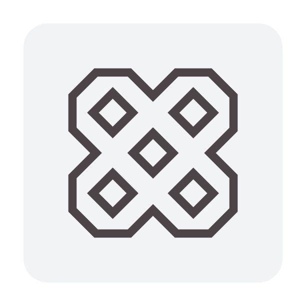 透水混凝土铺装块路面或砖面矢量图标。适用于停车场、人行道、天井、小径或人行道。图片下载