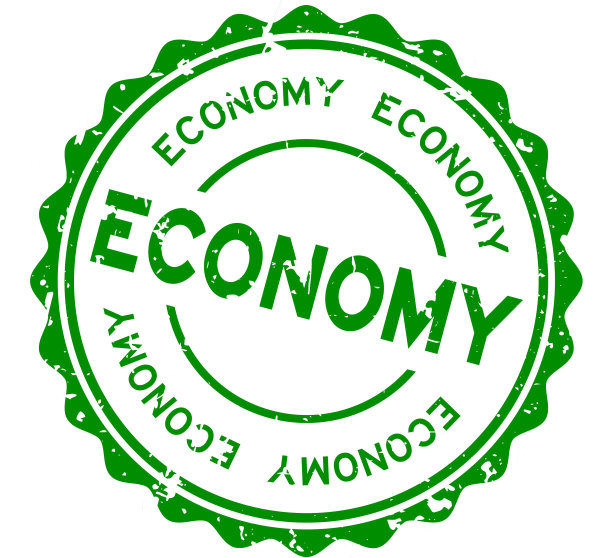 垃圾绿色经济字轮橡胶密封印章图片下载