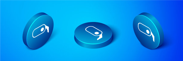 等距汽车后视镜图标孤立图片下载