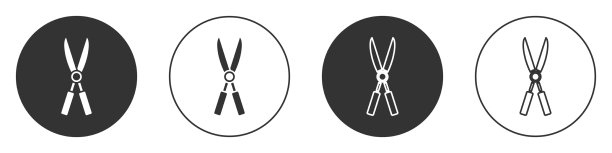 黑色园艺手工修剪剪刀图片下载